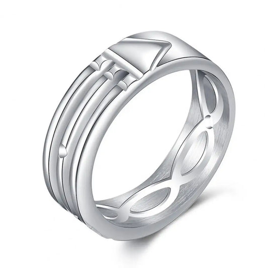Men Fashion Ring Alloy Male Finger Ring Gift Dress Up  Luxury Wedding Ring Male Party Charm Jewelry