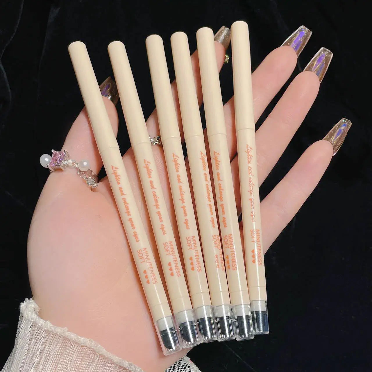 Matte Pearlescent White Eye Shadow Stick Smooth Eye Makeup Highlighter Shimmer Waterproof Pearly Silver Eyeliner Silkworm Pen