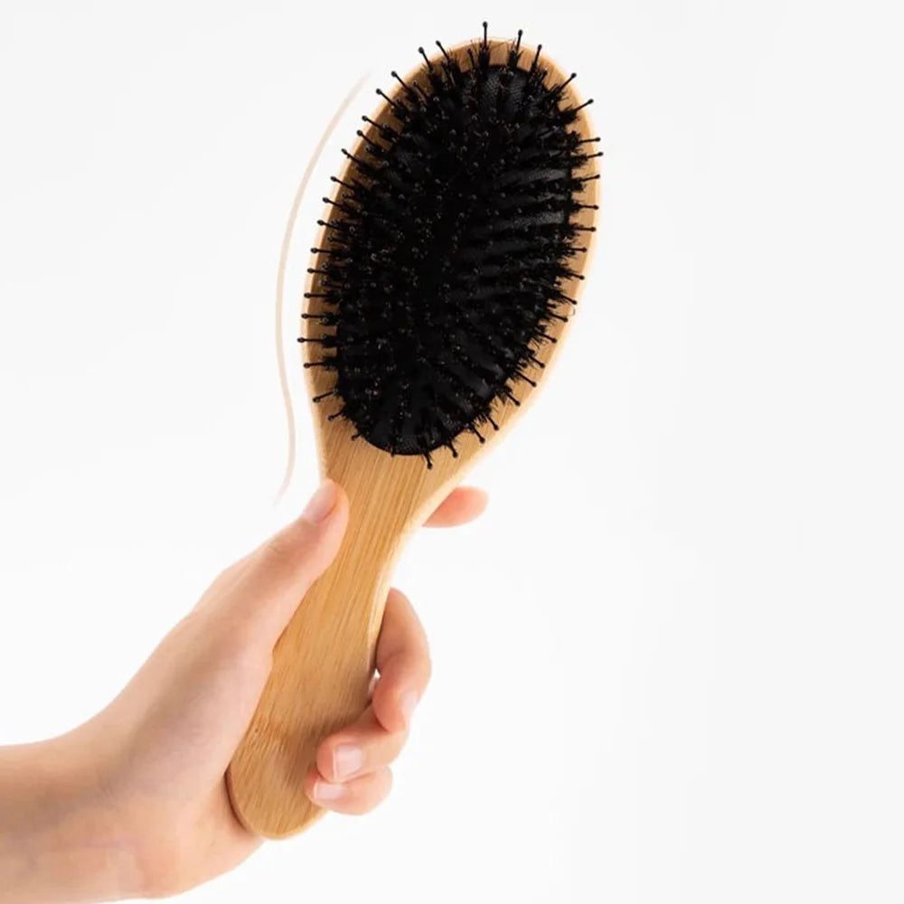 Soft Bristle Hair Brush Women Combs for Hair Wood HairBrush Detangle Straightener Brush Hair Comb Barber Accessories