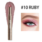 10 Color Double Ended Eye Shadow Stick With Sponge Brush Pearlescent Lasting Eyeshadow Pen Contouring Portable Makeup Cosmetics