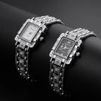 Luxury Sliver Metal Women Bracelet Wrist Watch Top Brand Fashion Crystal Quartz Watch Elegant Square Ladies Clock Reloj Mujer