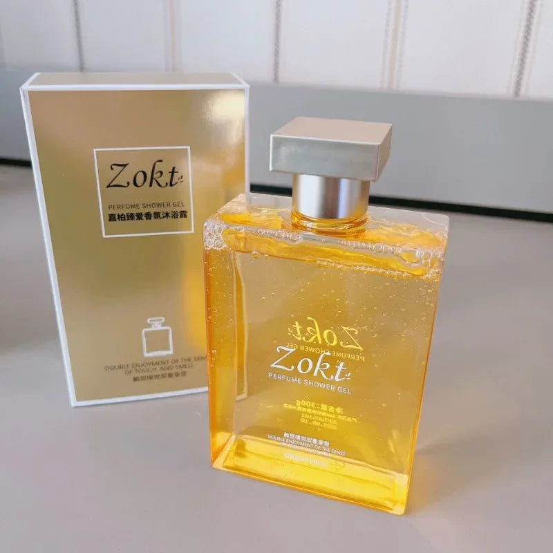 300ml White Perfumed Body Wash Refreshing, Moisturizing,Long-lasting Fragrance Body Brightening Niacinamide Cleansing Shower Gel