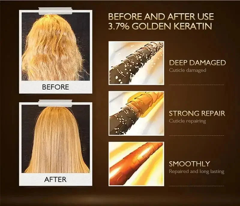 Keratin Hair Mask Magical 5 Second Repair Damage Frizzy Soft Smooth Shiny Hair Deep Moisturize Hair Treat Repair Hair Care Mask