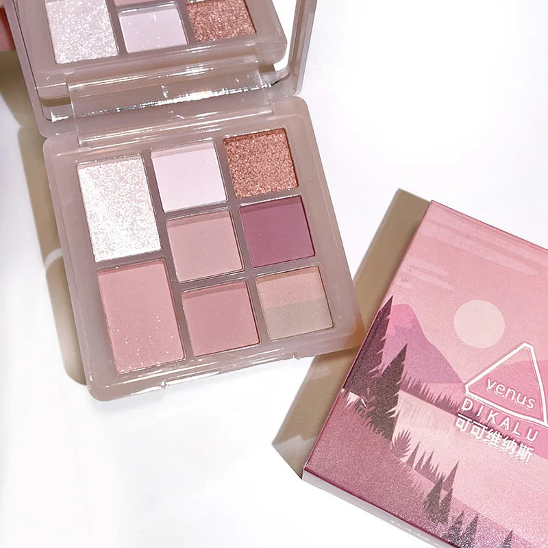 Cement Grey Black Eye Shadow Palette Makeup Eyes Glitter Contour Pigments Palette Pearly Shimmer Fashion Korean Shadow Makeup