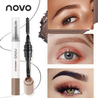 Double-Ended Eyebrow Cream, Waterproof And Sweat Proof, Smudge Proof, Long Lasting Makeup Without Separation
