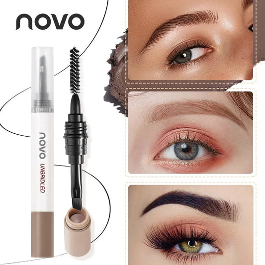 Double-Ended Eyebrow Cream, Waterproof And Sweat Proof, Smudge Proof, Long Lasting Makeup Without Separation
