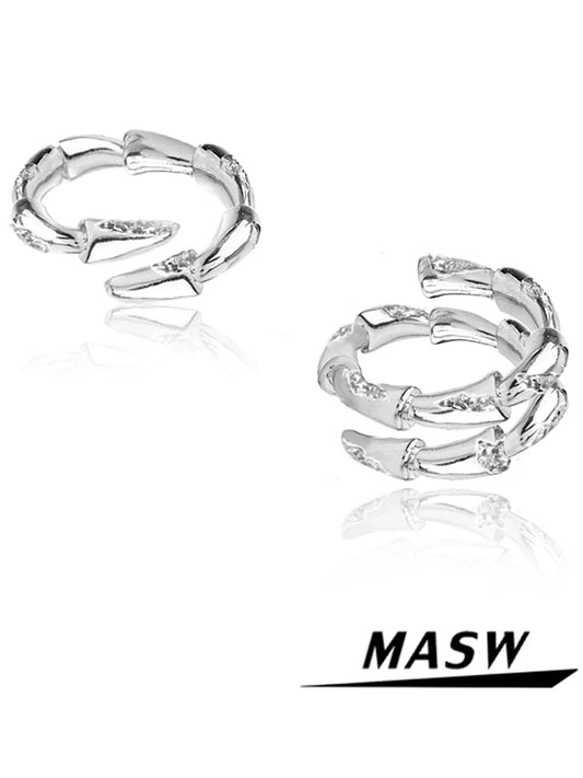 MASW Hip Hop Punk Style Finger Ring For Women Female Gifts Original Design Fashion Jewelry High Quality Metal Ring Hot Sale