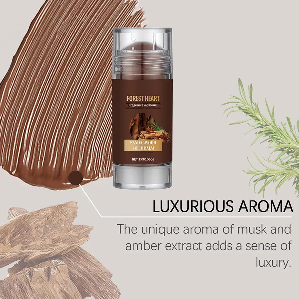 Sandalwood Solid Perfume Pure Sandalwood Oil Woody Balm For Men Fragrance Charming Attraction Odor Remover Deodorant Solid Balm