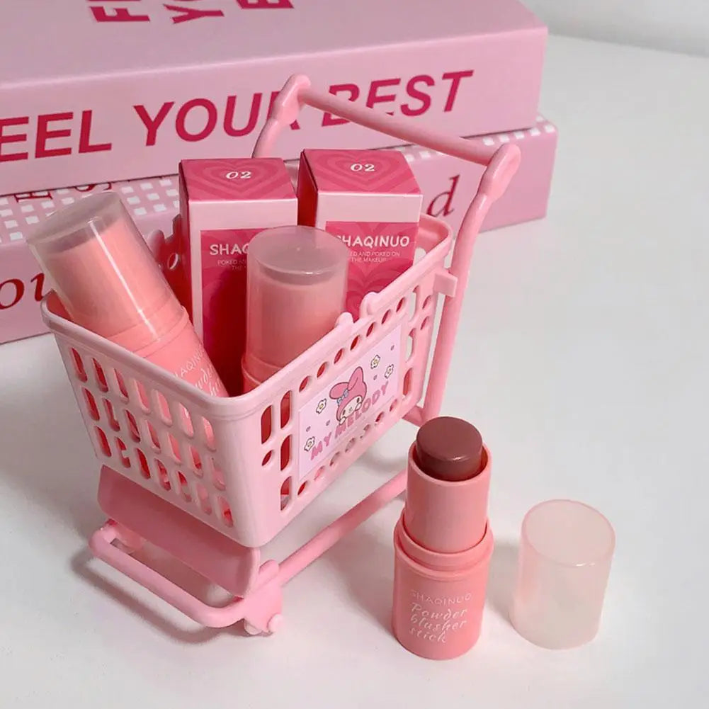 Blush Stick Creamy Cheek Color for Natural Plumpness Hydrating Swell Tone Blusher for Fair Skin Easy-Blend Makeup Stick