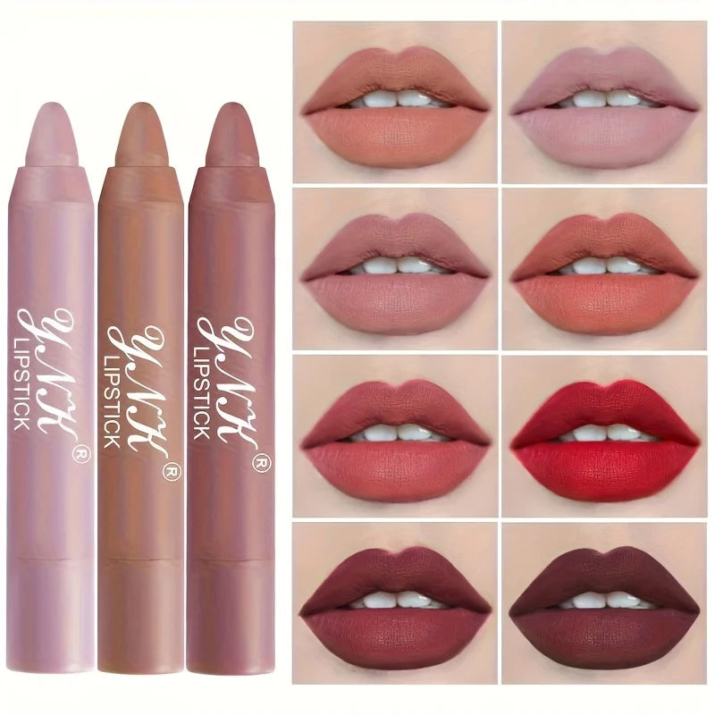 Nude Lipstick Colors Lasting Velvet Matte Non-Stick Cup Solid Lip Gloss Moisturizing Not Fading Lips Tint Makeup Cosmetics