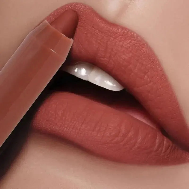 Nude Lipstick Colors Lasting Velvet Matte Non-Stick Cup Solid Lip Gloss Moisturizing Not Fading Lips Tint Makeup Cosmetics