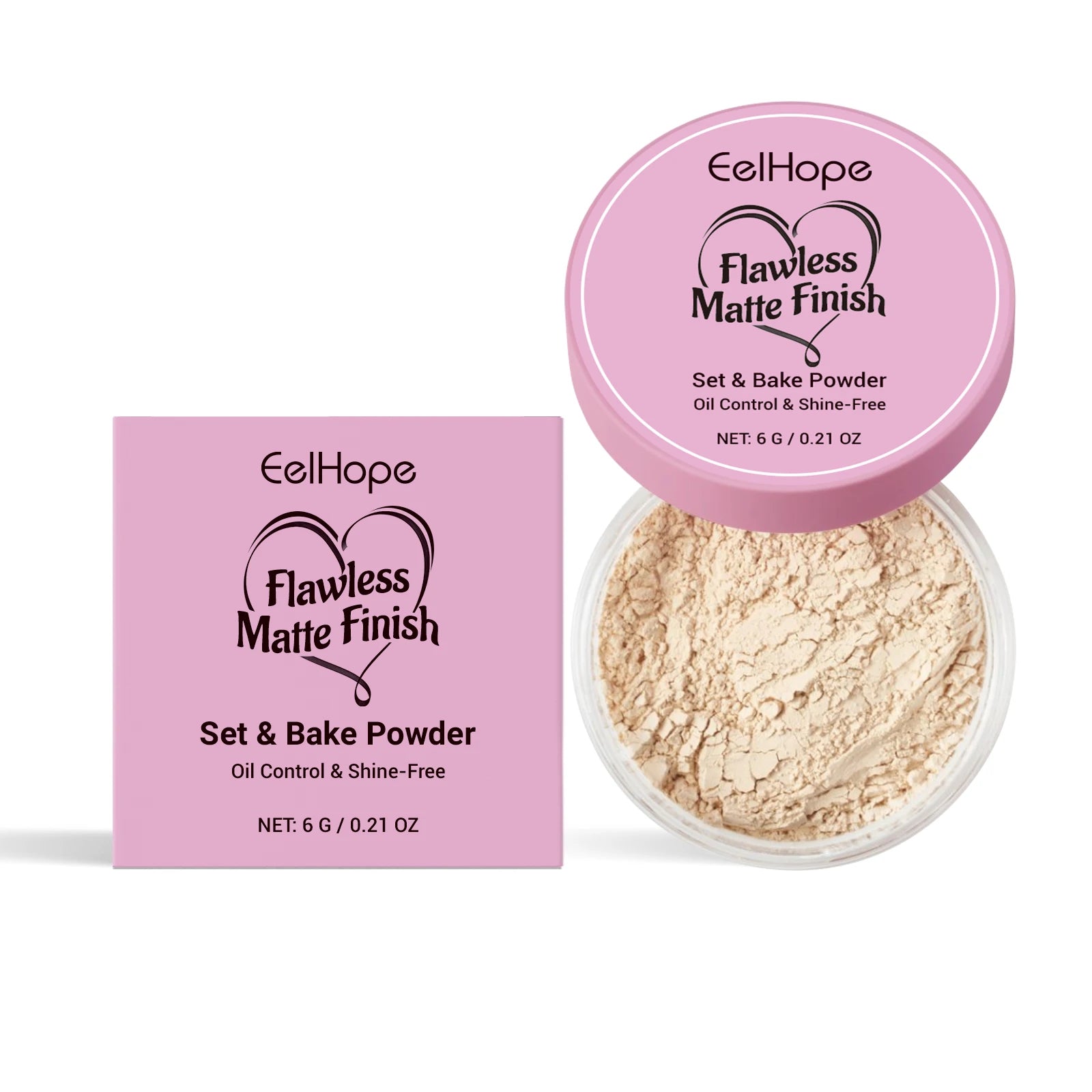 Setting Loose Powder - Natural, Lightweight, Oil-Control, Matte, Breathable, Refreshing & Non-Greasy Facial Setting Powder