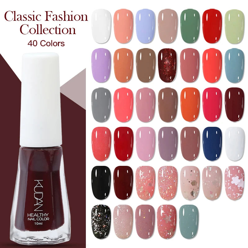 1PC 10ml Glass Bottle Colorful Nail Polish For Nails Nail Art Varnish Fashion DIY Design Manicure No Need Lamp Autumn Winter