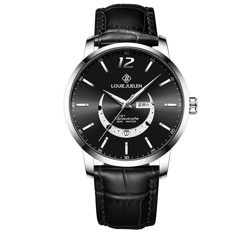 Men's Watches Top Brand Luxury Men Wrist Watch Leather Quartz Watch Sports Waterproof Male Clock Relogio Masculino+Box 2023 New