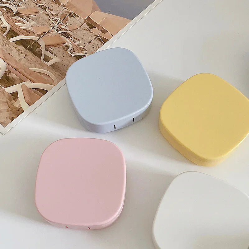 Women Color Contact Lens Case Red Heart Contact Lenses Box for Eyes Care Kit Glasses Case Holder Container