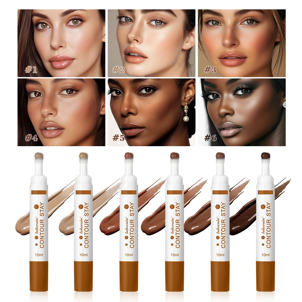 Liquid Contour STAY Long Wear Bronzer Cream Contour Makeup Long Lasting Nourishing Hydrating Face Contour 6 Colors