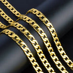 Sunny Jewelry Women Men's Necklace Gold Plated Fashion Basic Punk Cuban Link Chain Long Necklace Neck Jewellery Accessories Gift