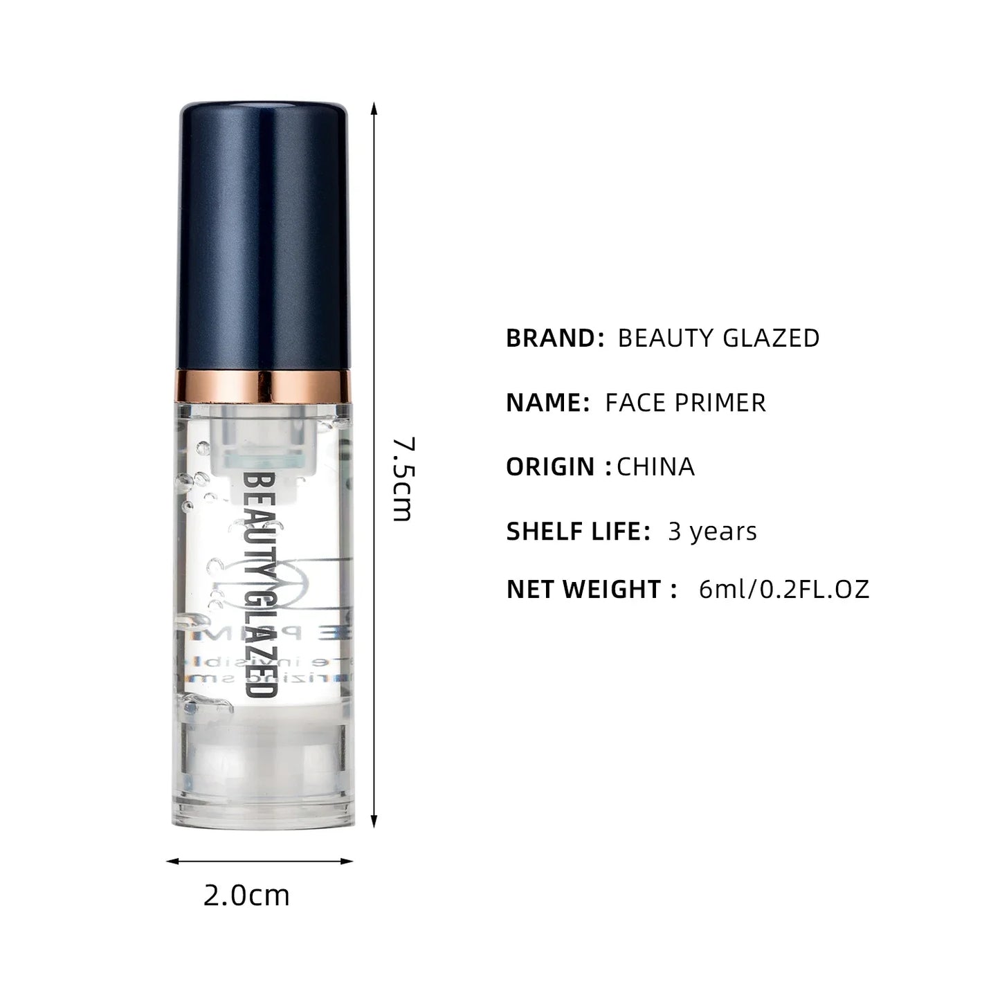 BEAUTY GLAZED Clear Gel Oil-Control Refreshing Face Primer Glow Pore-Blurring Long Lasting Smooth Primer