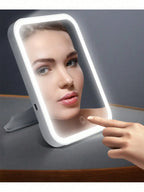 Light Up Your Beauty Routine: LED Makeup Mirror With Adjustable Dimming, Rotating & Storage - USB Vanity Mirror