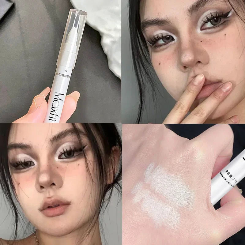 1pc Shimmering Highlight Stick, Glitter White Eyeshadow Pencil for Bright Eyes, Dazzling Effect Makeup Highlighter Pencil, Bronzer type