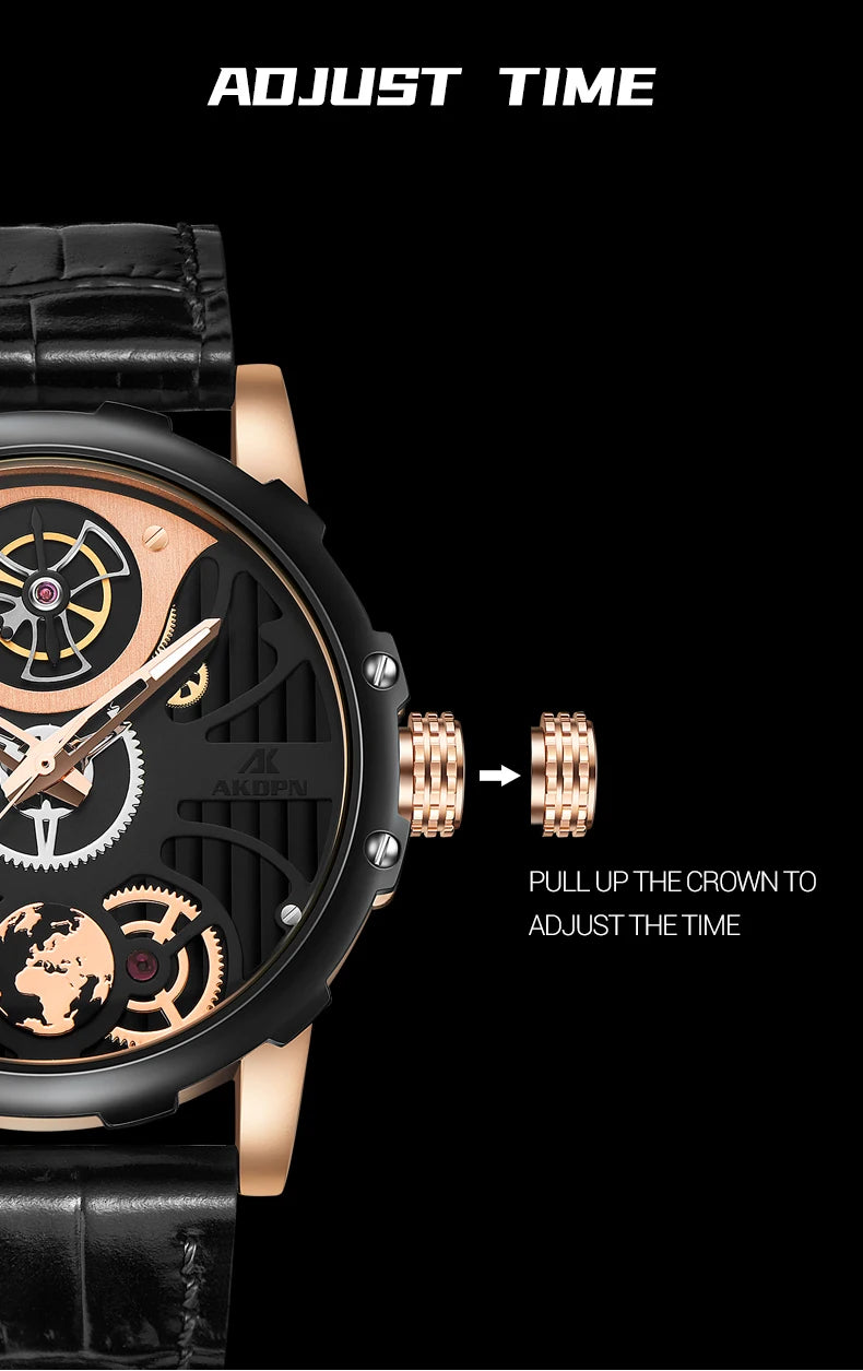 A high-end men's watch with cool retro and trendy style quartz watch