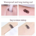 Silk Fiber Curling Mascara, Ultra-Fine Brush, Lengthening & Volumizing, Waterproof, Smudge-Proof, Long-Lasting, Unisex, Eye Safe