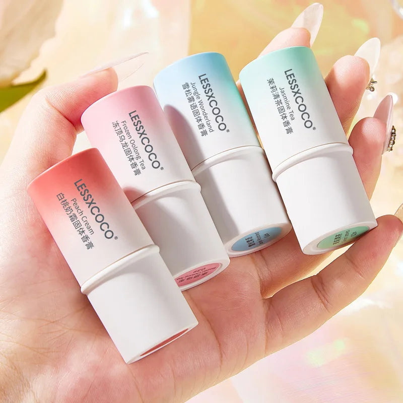 Solid Perfume, Portable Solid Balm, Long-Lasting Fragrances, Fresh and Elegant Female Solid Balm, Body Aroma Gifts for Women