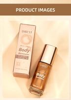 QIBEST 5 Colors Body Face Liquid Highlighter Glitter Makeup Glow Face Contour Shimmer Illuminator Ginger Highlight Cosmetics
