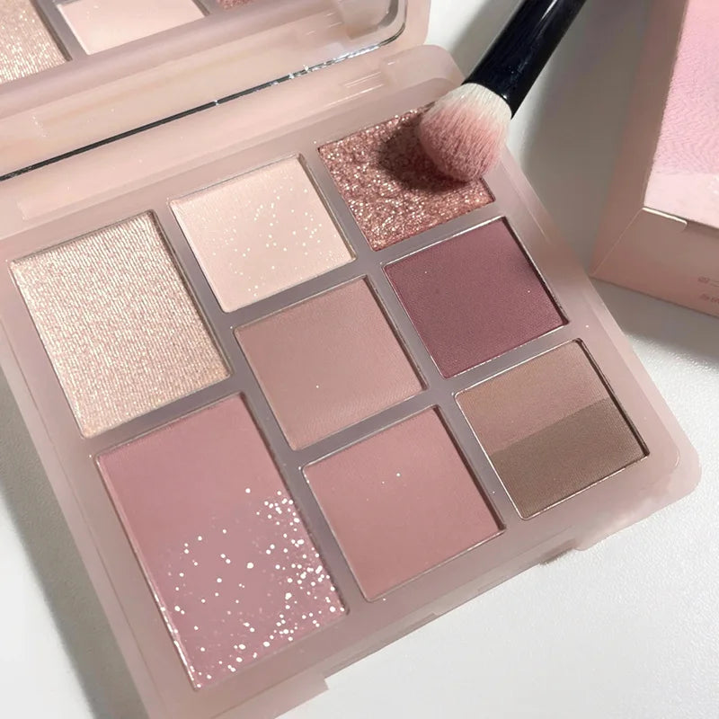 Cement Grey Black Eye Shadow Palette Makeup Eyes Glitter Contour Pigments Palette Pearly Shimmer Fashion Korean Shadow Makeup