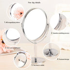 Makeup Mirror Portable Makeup Mirror Double sided Metal 3-inch 4-inch Round/Oval/1:2 Magnifying Mirror Face Rotating Mirror