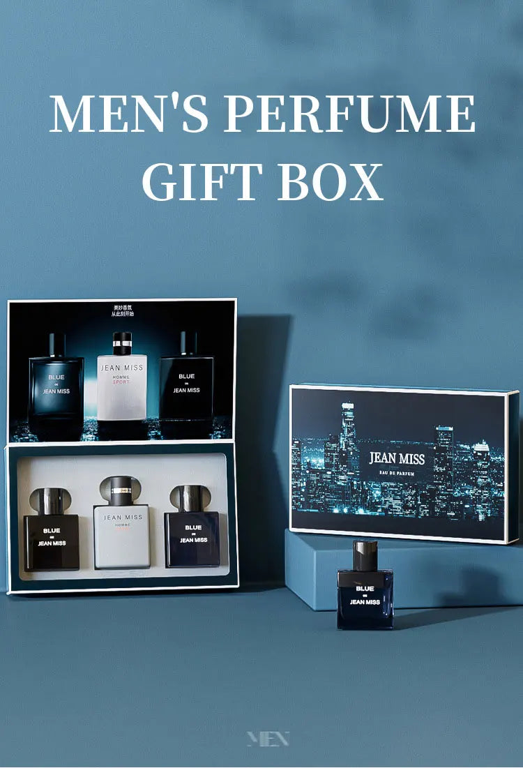 30ML*3 Men's Perfume Set Three-piece Set Cologne Long-lasting Eau De Toilette