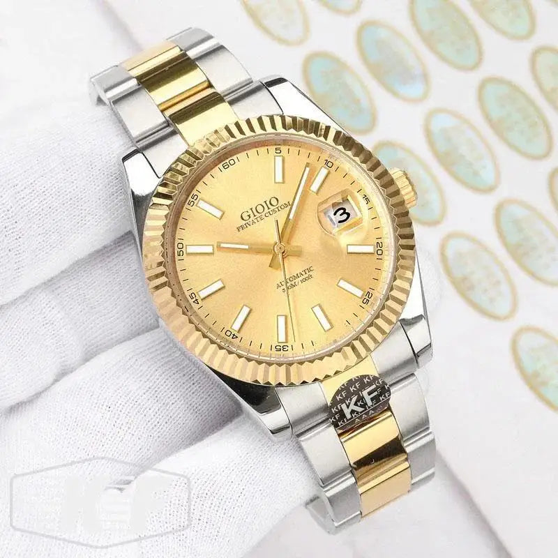 Luxury New Automatic Watch For Men Mechanical Movement Watches Stainless Steel Silver Gold Rome Blue Green Sappihre Glass