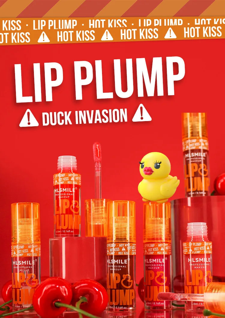 Mirror Like Lip Gloss Plumping Oil Transparent Hydrating Glaze Cute Duck Design Pouty Lips Liquid Stick Shiny Finish