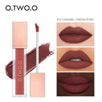 O.TWO.O 12 Color Liquid Lipstick Matte Finish Sexy Silky Lip Gloss Waterproof Kiss-proof Lasting Lip Glaze Lip Tint Cosmetics