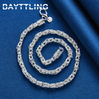 Men's 925 Sterling Silver 20 Inches Fine Tap Chain Hip Hop Necklace For men Fashion Charm Engagement Party Jewelry