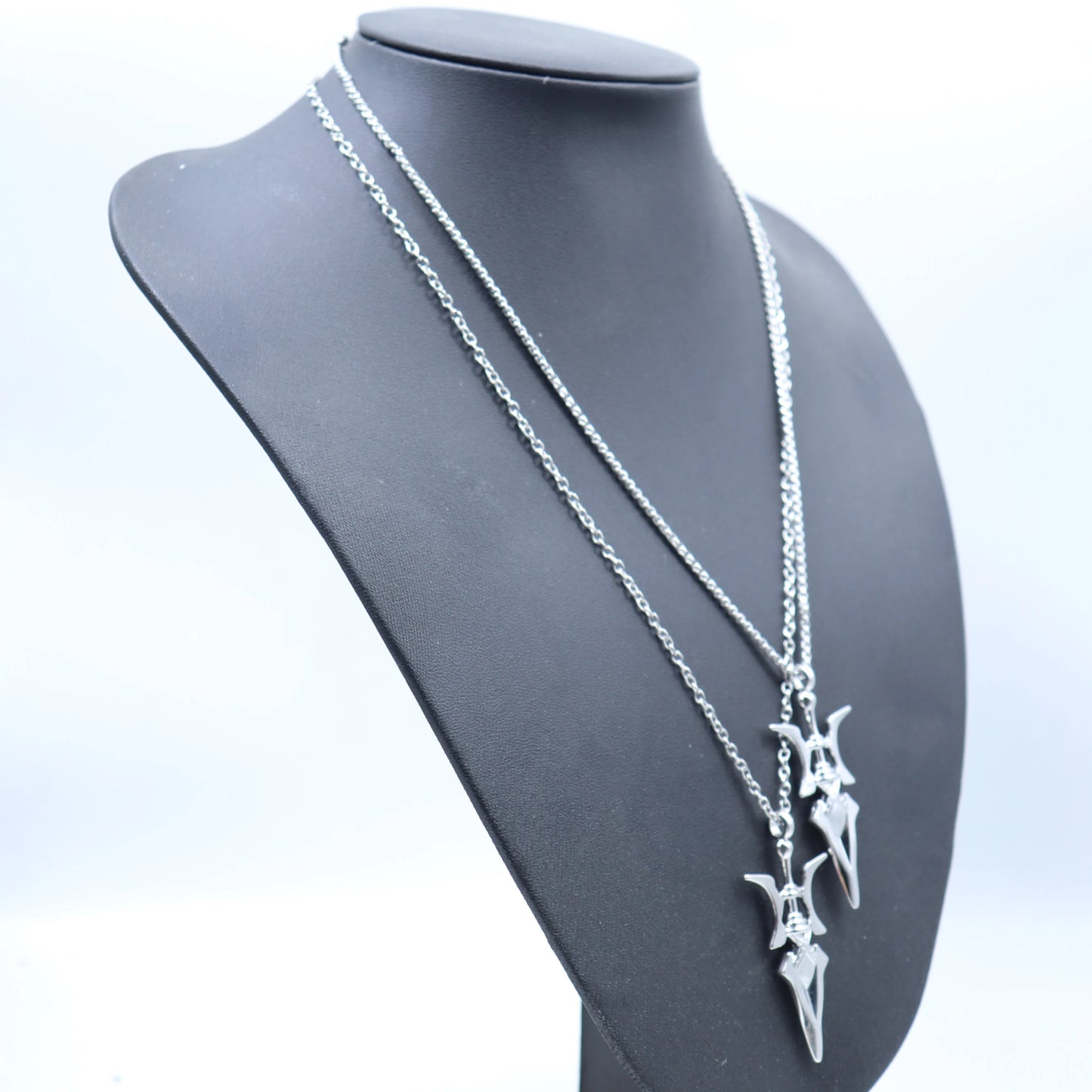 Punk Jewelry Halberd Necklaces for Men Boys Girl Goth Cross Choker Trinket Statement Necklaces&Pendants Key Chain Neck Charms