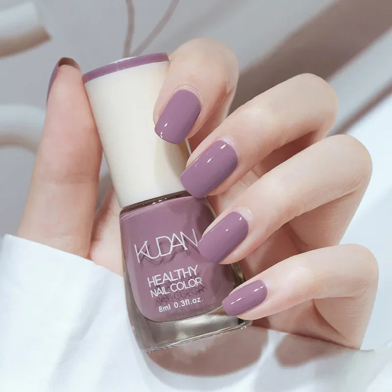 Nail Polish Without Baking Lamp White Fine Glitter Non-baking Non-peel Transparent Shiny Oil Base Coat Nude Nail Polish