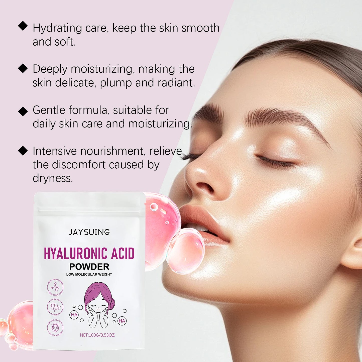 Hyaluronic Acid Face Mask Hydrating Glow Controlling Oil Smooth Skin Repair Pore Tightening Lifting Deep Cleansing Clay Mud Mask