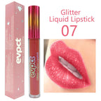 15 Color Glitter Liquid Lipsticks Shimmer Shiny Lipgloss Pearlescent Lip Tint Waterproof Long Lasting Matte Diamond Lips Glaze