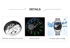 Luxury Fashion Mechanical Automatic Wristwatches For Men High Quality Stainless Steel Waterproof Luminous Mens Watch