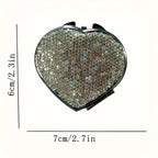 Makeup Mirror Luxury Diamond Portable Pocket Compact Mirror Women's Gifts Handheld Cosmetic Mirror with Magnification