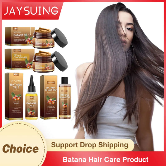 Hair Care Product Batana Oil Shampoo Conditioner Repair Split Ends Frizzy Damage Moisturize Smooth Shiny Keratin Hair Mask Serum