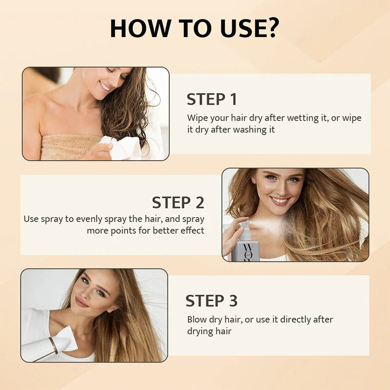 Super Soft Leave-In Conditioner Spray Hair Scalp Treatment Smoothing Straightening Shiny Repair Damaged Hair Care Hair Oil Spray