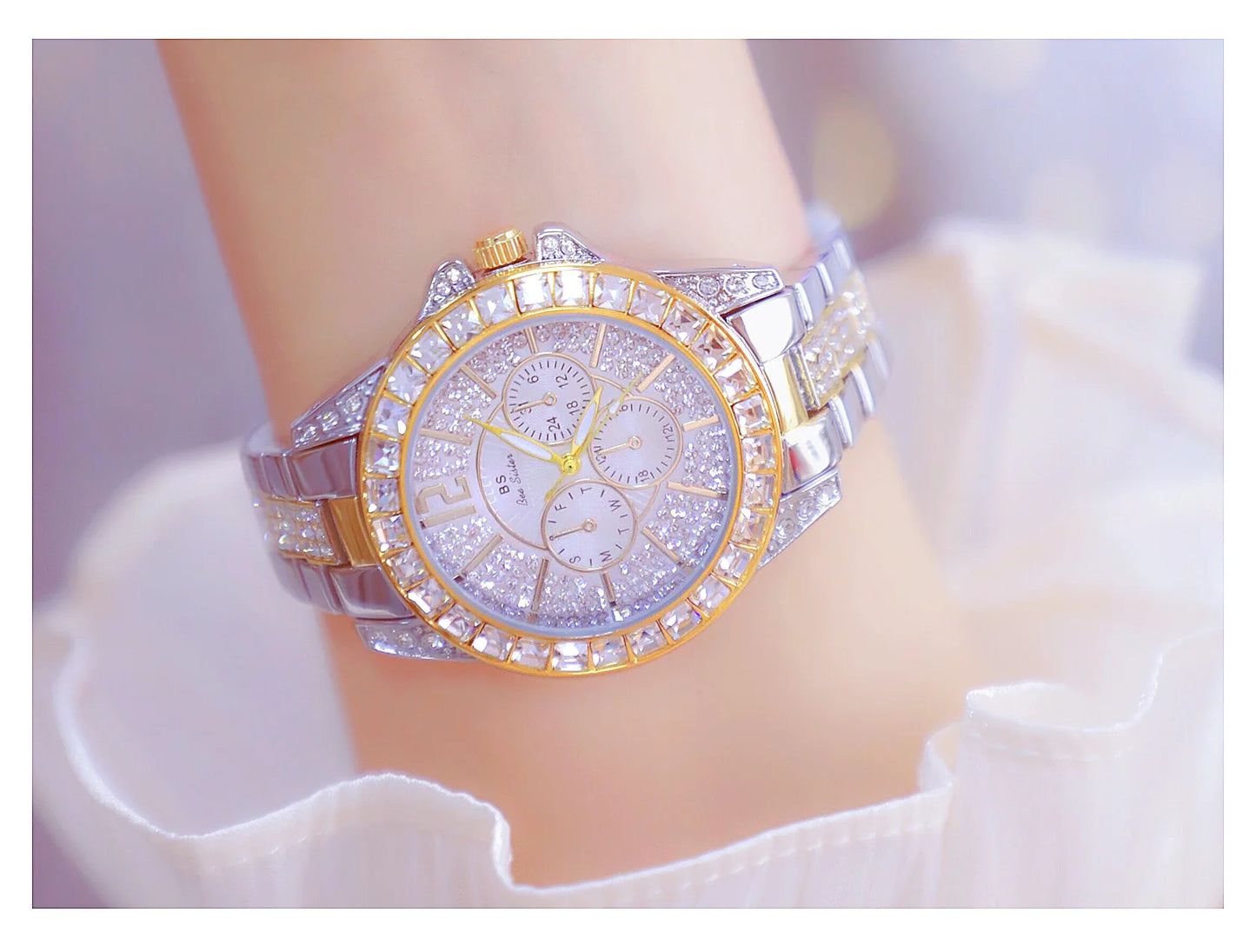 Luxury Women Watch Fashion Diamond Wrist  Silver Gold Watches for Girls Waterproof Clock Reloj Mujer Dress Gifts