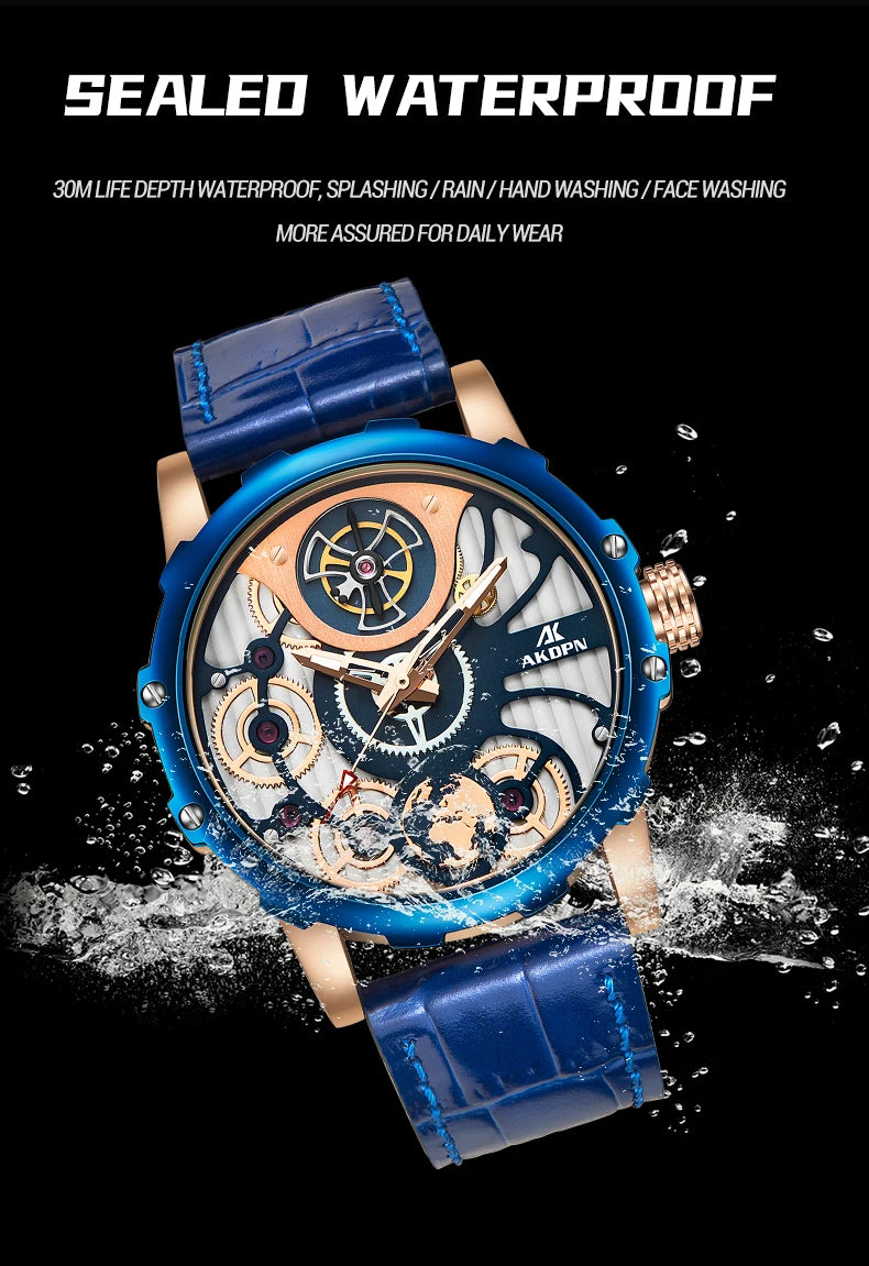 A high-end men's watch with cool retro and trendy style quartz watch