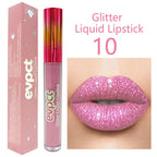 15 Color Glitter Liquid Lipsticks Shimmer Shiny Lipgloss Pearlescent Lip Tint Waterproof Long Lasting Matte Diamond Lips Glaze