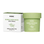 Holy Basil Bubble Deep Mask,Carbonated Water Face Cleansing Pores Blackheads Sebum,Clay Mud Mask Wash-Off Pack,Korean Skincare