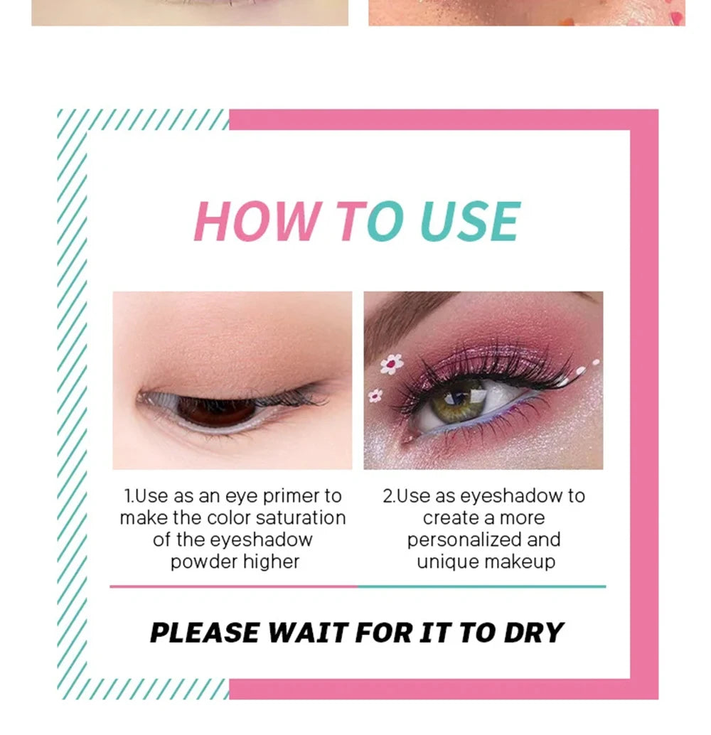 White Dark Matte Eye Shadow Primer Suitable for Oily Eyelid Eye Makeup Base Waterproof and Stain Resistant,Durable Cream Liquid