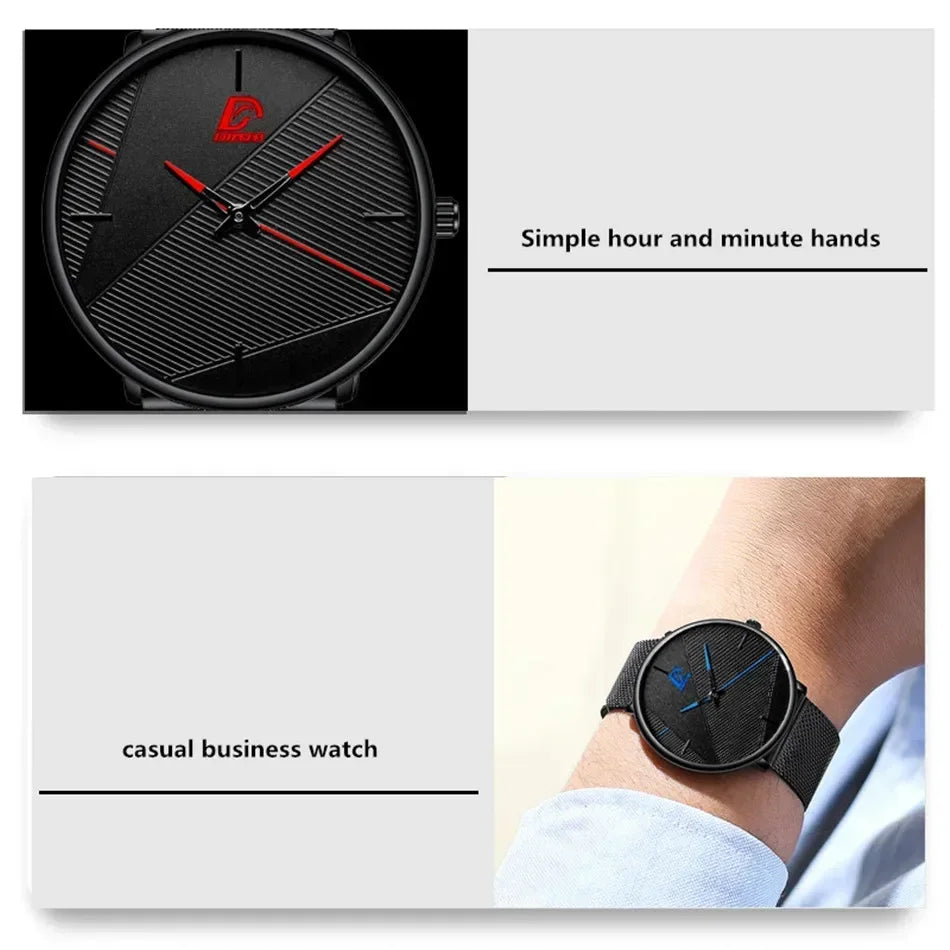 reloj hombre Watches Mens 2025 Minimalist Men's Fashion Ultra-thin Watch Simple Men Business Quartz Wristwatch relogio masculino