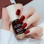 Nail Polish Without Baking Lamp White Fine Glitter Non-baking Non-peel Transparent Shiny Oil Base Coat Nude Nail Polish
